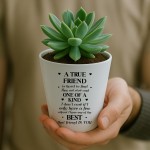 Funny Gift For Best Friend TRUE FRIEND Plant Pot Friendship Gift