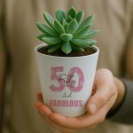 50th Birthday Gift For Mum Auntie Sister Best Friend Plant Pot