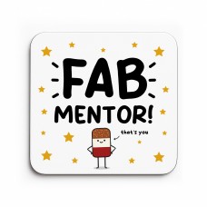 Gift For Mentor FAB MENTOR Coaster Funny Gift For Mentor