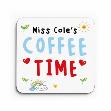 Personalised Gift For Teacher COFFEE TIME Coaster Thank You Gift