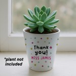 Thank You Gift For Teacher Personalised Floral Plant Pot
