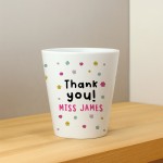 Thank You Gift For Teacher Personalised Floral Plant Pot