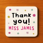 Gift For Teacher THANK YOU Coaster Personalised Thank You Gift For Teacher THANK YOU Coaster Personalised Thank You