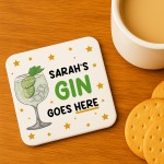 Personalised Gin Gift Any Names Gin Goes Here Coaster Funny Gift Personalised Gin Gift Any Names Gin Goes Here Coaster Funny Gift