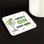 Personalised Gin Gift Any Names Gin Goes Here Coaster Funny Gift Personalised Gin Gift Any Names Gin Goes Here Coaster Funny Gift