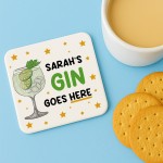 Personalised Gin Gift Any Names Gin Goes Here Coaster Funny Gift Personalised Gin Gift Any Names Gin Goes Here Coaster Funny Gift