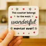 Mentor Coaster Thank You Gift For Mentor Appreciation Gift