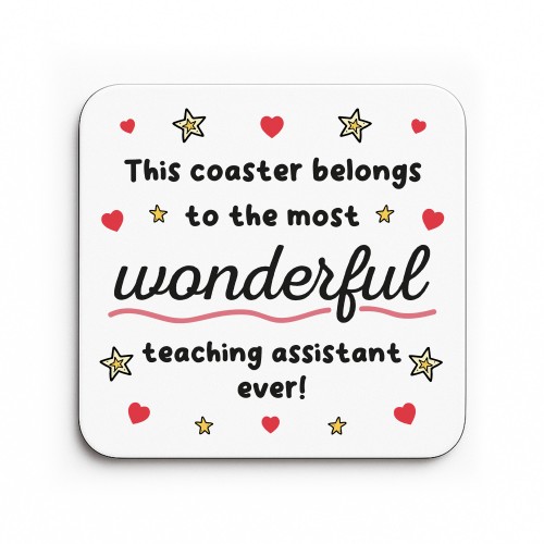 Teaching Assistant Coaster Thank You Gift For TA Teacher Teaching Assistant Coaster Thank You Gift For TA Teacher