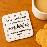 Teaching Assistant Coaster Thank You Gift For TA Teacher Teaching Assistant Coaster Thank You Gift For TA Teacher