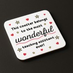 Teaching Assistant Coaster Thank You Gift For TA Teacher Teaching Assistant Coaster Thank You Gift For TA Teacher