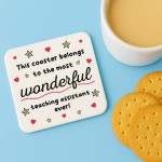 Teaching Assistant Coaster Thank You Gift For TA Teacher Teaching Assistant Coaster Thank You Gift For TA Teacher