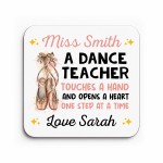 Dance Teacher Coaster Personalised Thank You Dance Teacher Gift  Dance Teacher Coaster Personalised Thank You Dance Teacher Gift