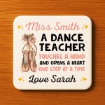 Dance Teacher Coaster Personalised Thank You Dance Teacher Gift  Dance Teacher Coaster Personalised Thank You Dance Teacher Gift