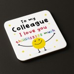 Funny Gift For Colleague Coaster I Love You This Much Friendship