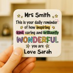 Personalised Gift For Teacher Friend Volunteer Mentor Coaster Personalised Gift For Teacher Friend Volunteer Mentor Coaster