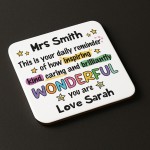 Personalised Gift For Teacher Friend Volunteer Mentor Coaster Personalised Gift For Teacher Friend Volunteer Mentor Coaster
