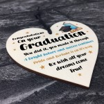 Graduation Congratulations Wooden Heart University Graduate Gift