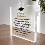 Happy Graduation Plaque Congratulations Graduate Degree Gift 