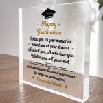 Happy Graduation Plaque Congratulations Graduate Degree Gift 