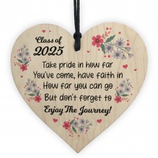Graduation Class of Wooden Hanging Heart Keepsake