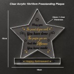 Happy Retirement Gifts for Women Men Unique Acrylic Star Plaque 