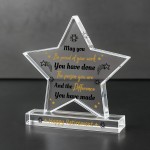 Happy Retirement Gifts for Women Men Unique Acrylic Star Plaque 