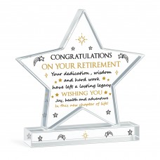 Retirement Gifts for Women Men Unique Acrylic Star Plaque