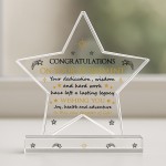 Retirement Gifts for Women Men Unique Acrylic Star Plaque