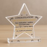 Retirement Gifts for Women Men Unique Acrylic Star Plaque