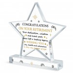 Retirement Gifts for Women Men Unique Acrylic Star Plaque