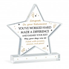 Congratulations Retirement Gifts for Women Men Acrylic Star