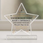 Congratulations Retirement Gifts for Women Men Acrylic Star