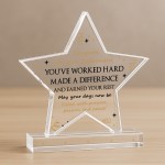 Congratulations Retirement Gifts for Women Men Acrylic Star