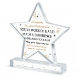 Congratulations Retirement Gifts for Women Men Acrylic Star