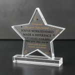 Congratulations Retirement Gifts for Women Men Acrylic Star