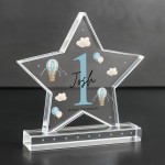 Personalised 1st Birthday Gift For Baby Boy Acrylic Star Plaque Personalised 1st Birthday Gift For Baby Boy Acrylic Star Plaque
