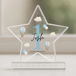 Personalised 1st Birthday Gift For Baby Boy Acrylic Star Plaque Personalised 1st Birthday Gift For Baby Boy Acrylic Star Plaque