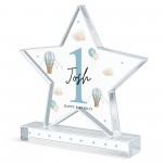 Personalised 1st Birthday Gift For Baby Boy Acrylic Star Plaque Personalised 1st Birthday Gift For Baby Boy Acrylic Star Plaque