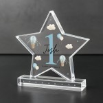 Personalised 1st Birthday Gift For Baby Boy Acrylic Star Plaque Personalised 1st Birthday Gift For Baby Boy Acrylic Star Plaque
