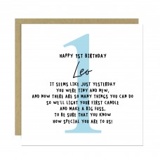 Personalised Happy 1st Birthday Card Son Grandson Nephew Godson 