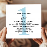Personalised Happy 1st Birthday Card Son Grandson Nephew Godson 
