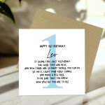 Personalised Happy 1st Birthday Card Son Grandson Nephew Godson 