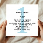 Personalised Happy 1st Birthday Card Son Grandson Nephew Godson 