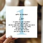 Personalised Happy 1st Birthday Card Son Grandson Nephew Godson 
