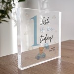 Personalised 1 Today 1st Birthday Gift For Son Acrylic Plaque
