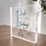 Personalised 1 Today 1st Birthday Gift For Son Acrylic Plaque