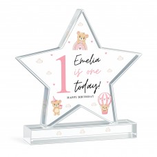 Personalised 1st Birthday Gift For Baby Girl ONE TODAY Star