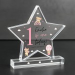 Personalised 1st Birthday Gift For Baby Girl ONE TODAY Star