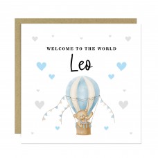 Personalised New Baby Card Welcome To The World Card