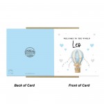 Personalised New Baby Card Welcome To The World Card